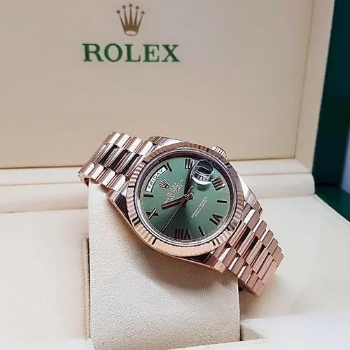 Rolex Day-Date Oyster Green Dial Men's Watch with orignal rolex box
