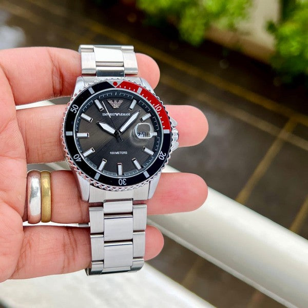 Emporio Arman_i Classic 100M Silver-Black