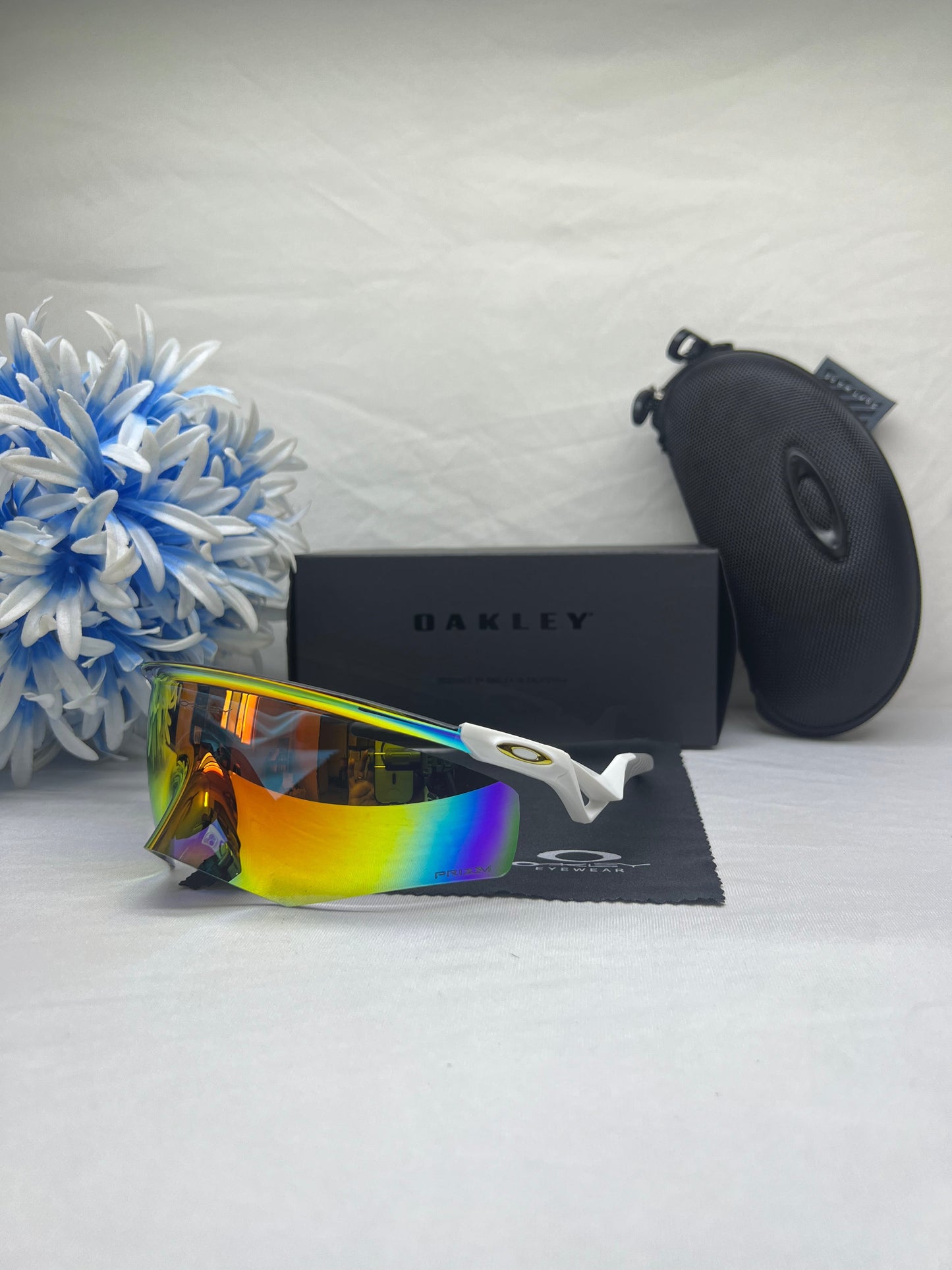 Oakley QNTM KATO Sport Sunglasses white orange