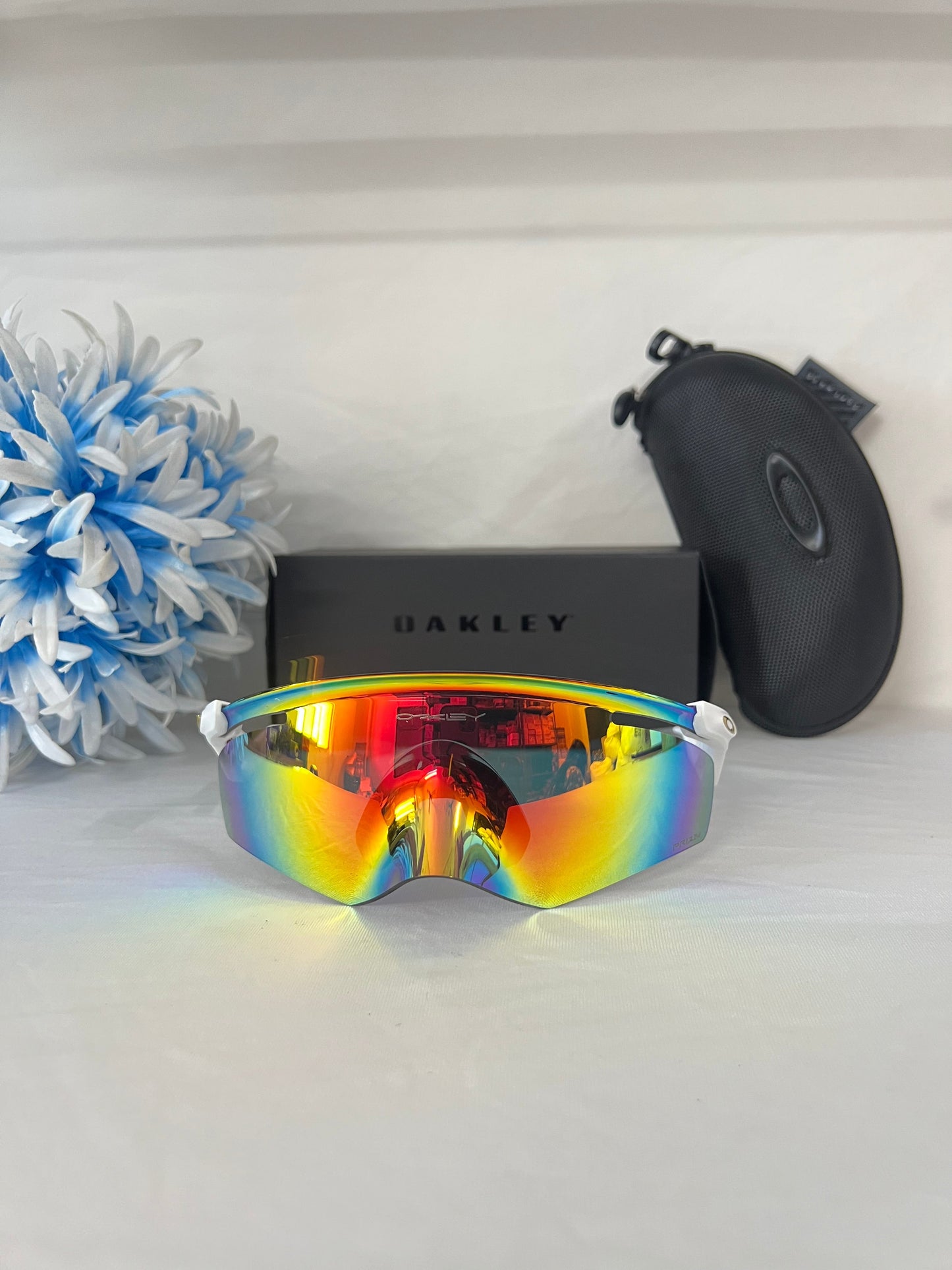 Oakley QNTM KATO Sport Sunglasses white orange