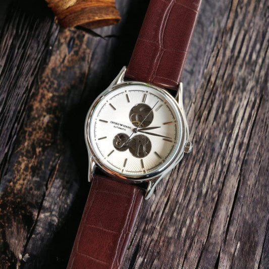 Emporio Arman_i Station Brown Silver Automatic