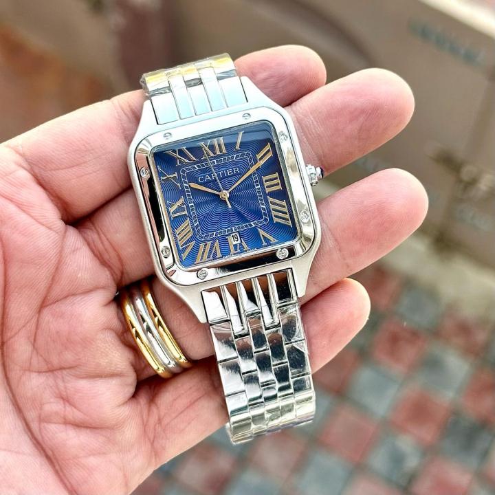 CARTIE_R SILVER BLUE MENS WATCH