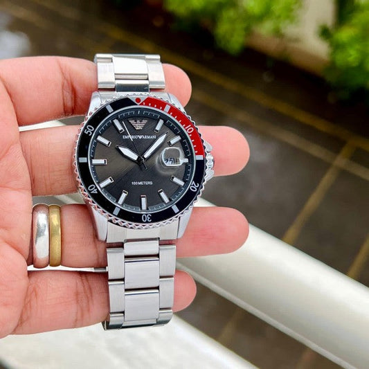 Emporio Arman_i Classic 100M Silver-Black