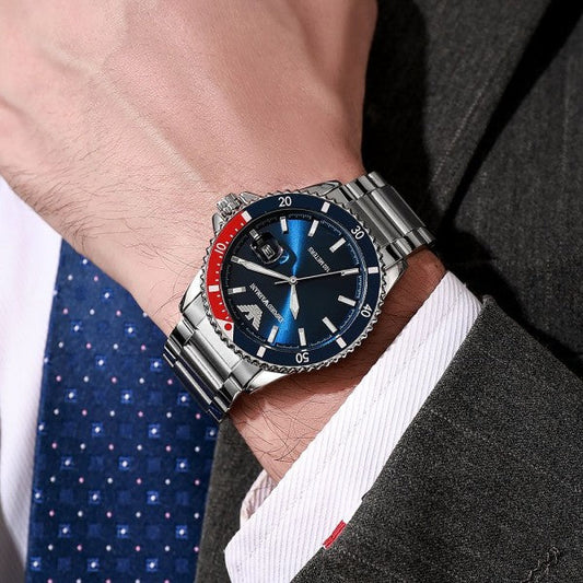 Emporio Arman_i Classic 100M Silver-Blue