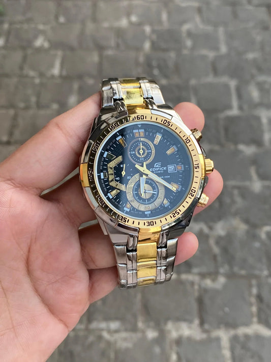 Edifiice mens watch Gold Black