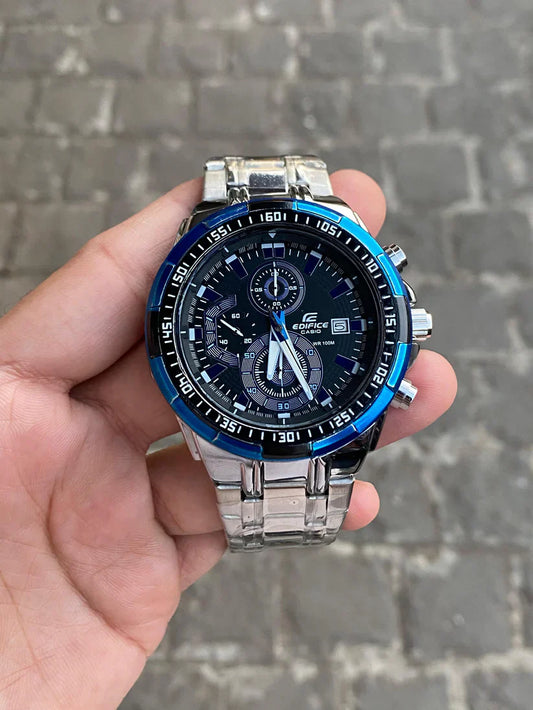 Edifiice mens watch SILVER BLUE