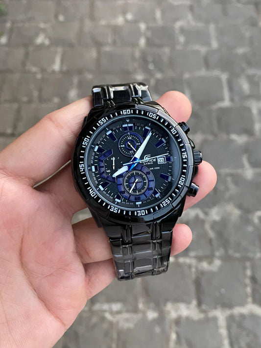 Edifiice mens watch black blue